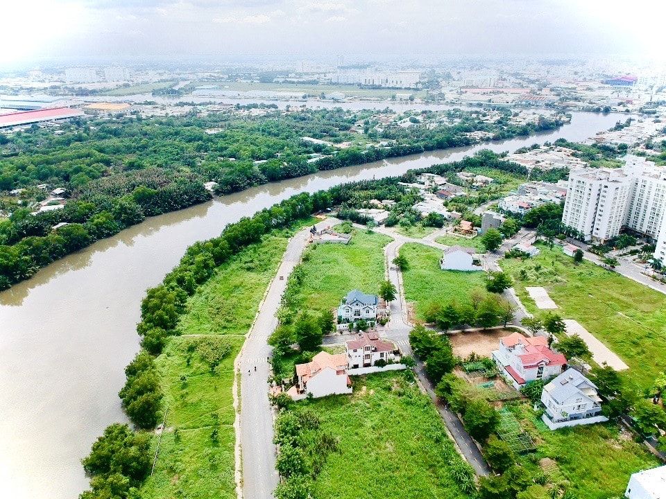 Fly cam KDC phú lợi - Biệt Thự B4-08 View Sông Đường 20m Khu Phú Lợi